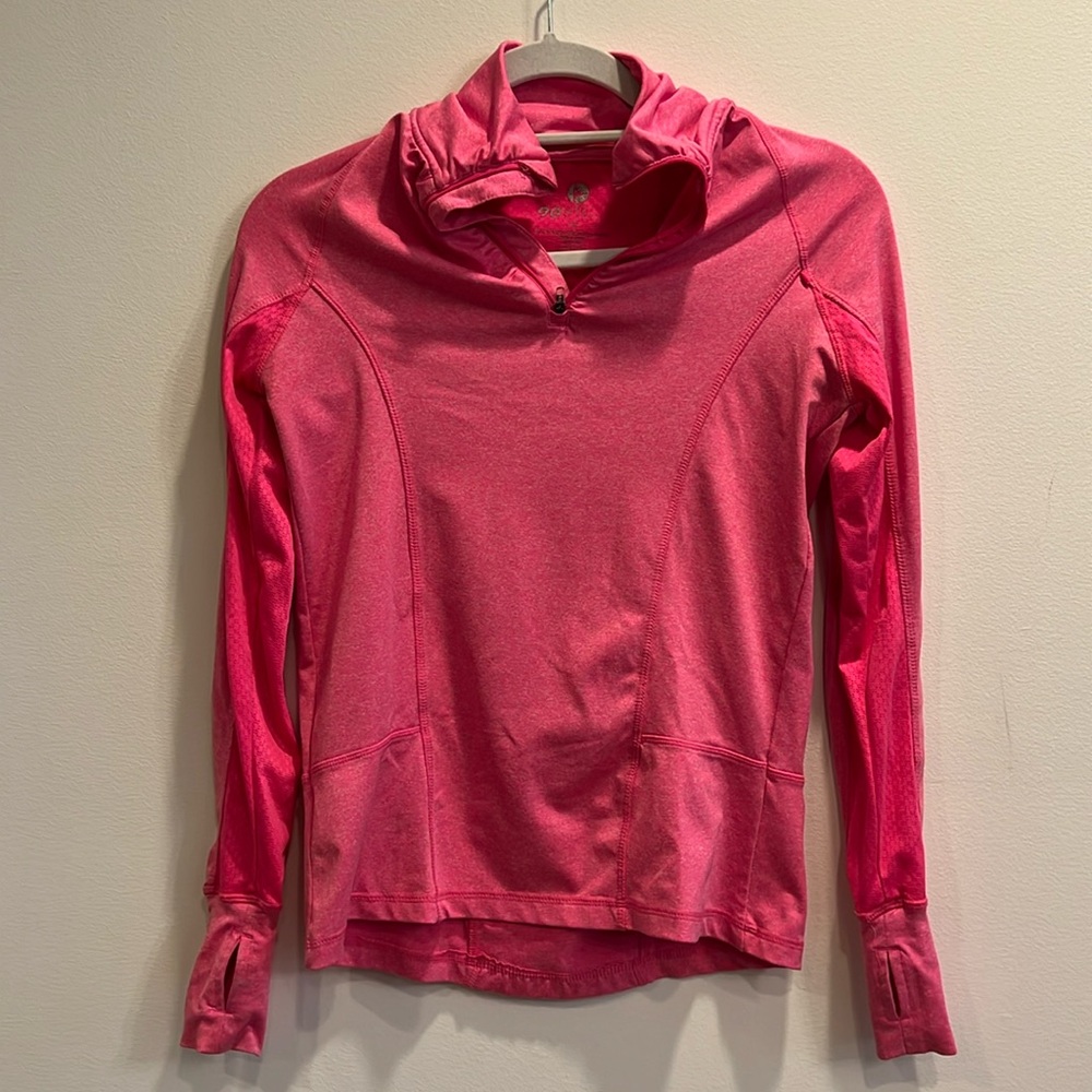 XS Bright Pink Light Athletic Pullover/Zip up with pocket in the back